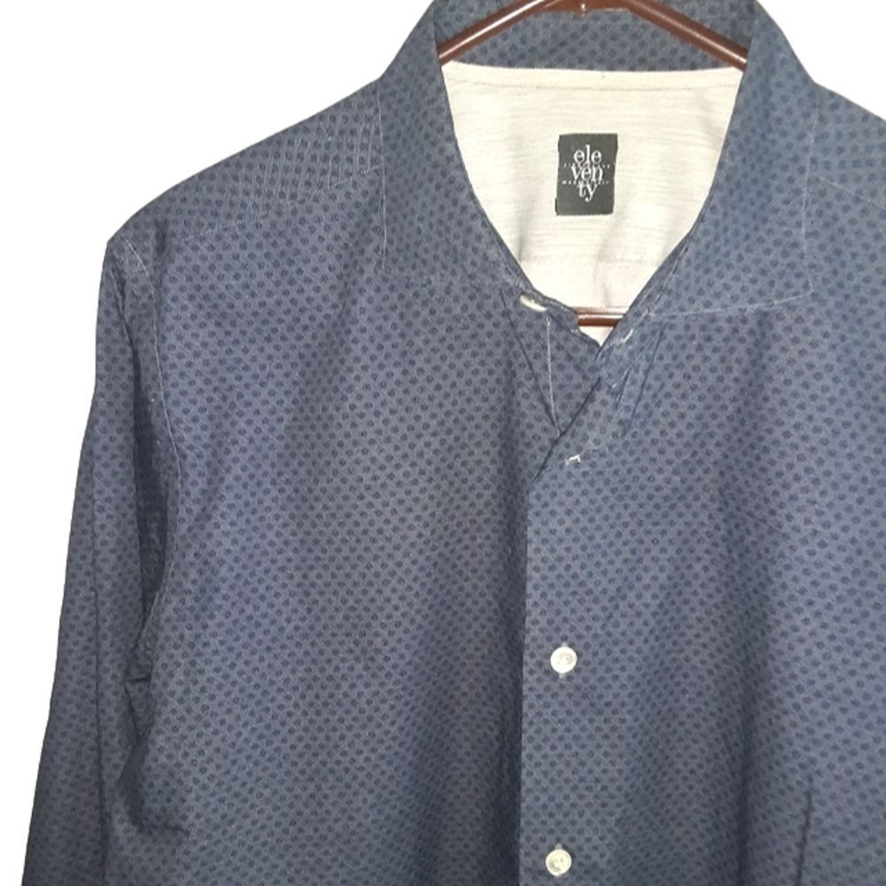 Eleventy "First Class - Midnight floral print" casual button down